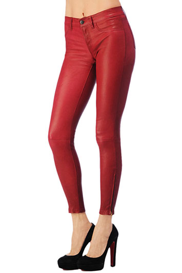 jbrand rött läder mager J Brand - L8001 Leather Super Skinny (from www.jbrandjeans.com)